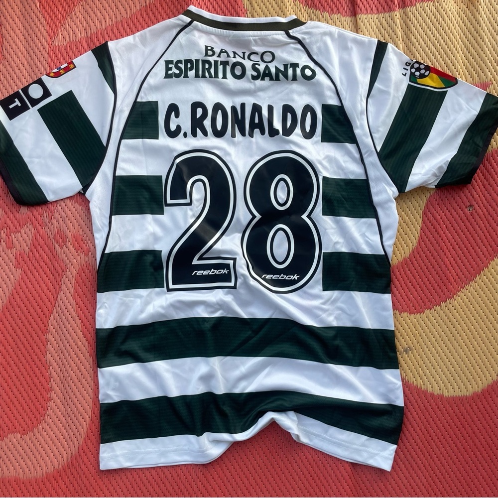 Retro C.Ronaldo Reebok Large Striped Shirt